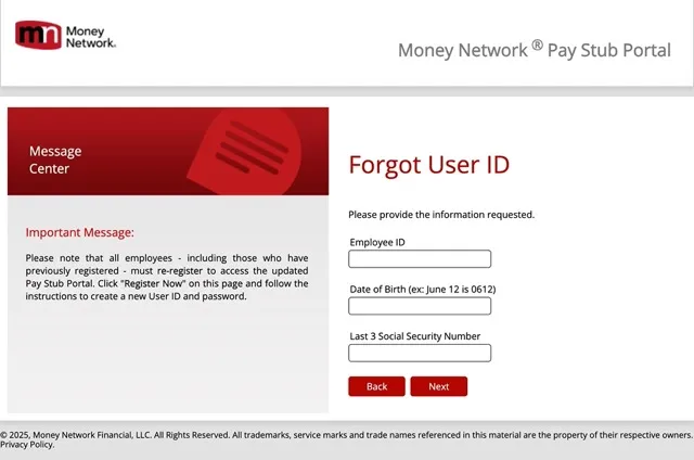 Dollar General Pay Stub Forgot User ID